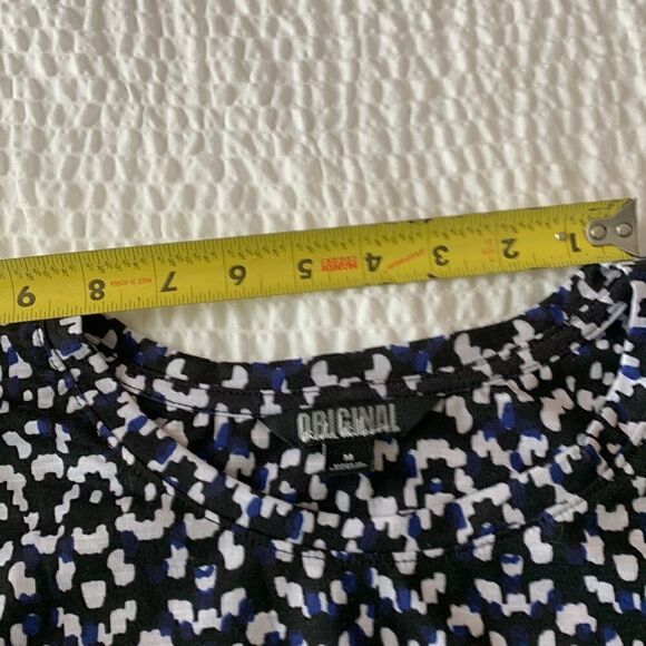 NICOLE MILLER. Original dress with knit, great near new, polyester/spandex, Med - Picture 13 of 15